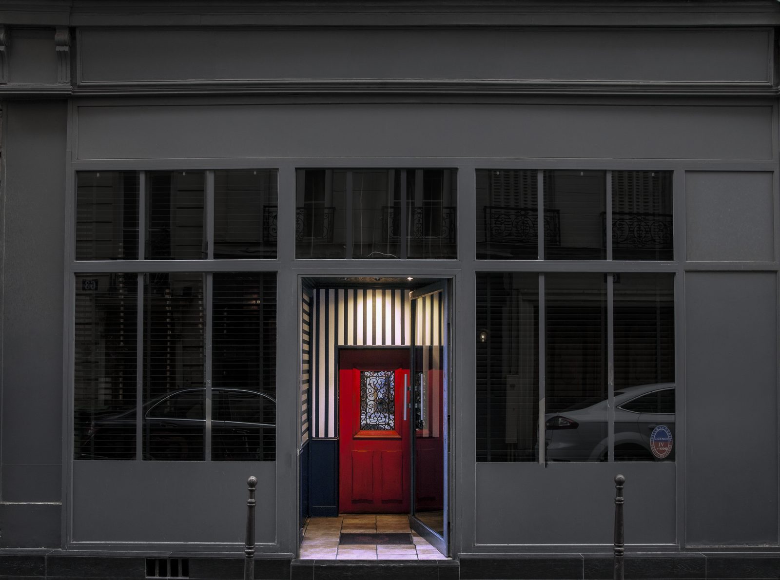 Little Red Door cocktail bar on rue Charlot