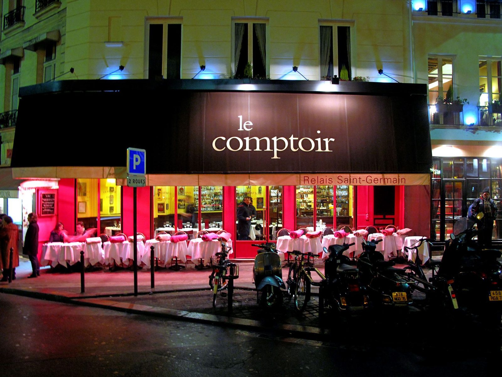 Le Comptoir du Relais at the Carrefour de l'Odéon, Yves Camdeborde's bistronomy restaurant inside the Hôtel Relais Saint-Germain